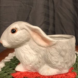 🦉Vintage Ceramic bunny flower pot planter🦉